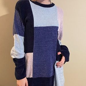 Blue Multicolored Sweater
